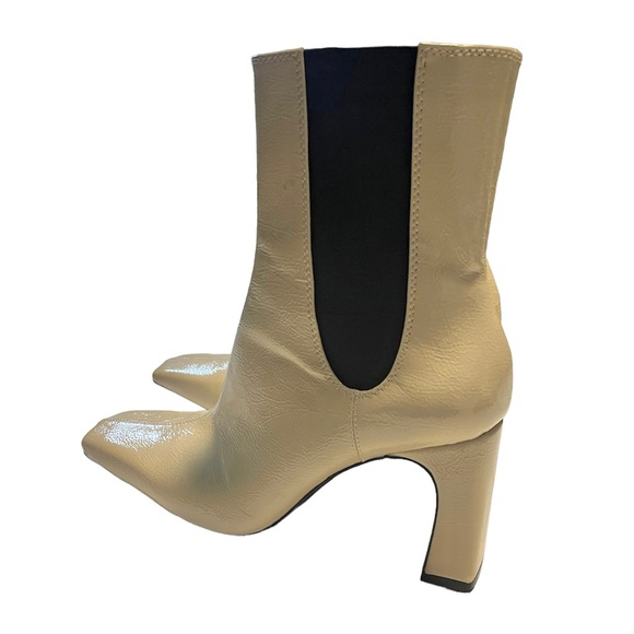 ✨ZARA✨Mid Calf Patent Leather Heel Boots - Picture 5 of 8